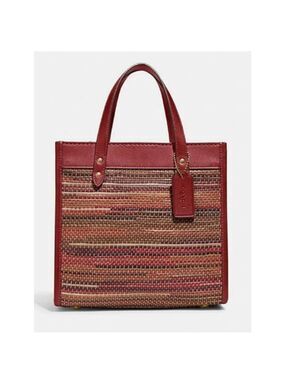 NWT Coach Field Tote 22 In Upwoven Leather